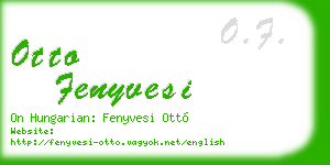 otto fenyvesi business card